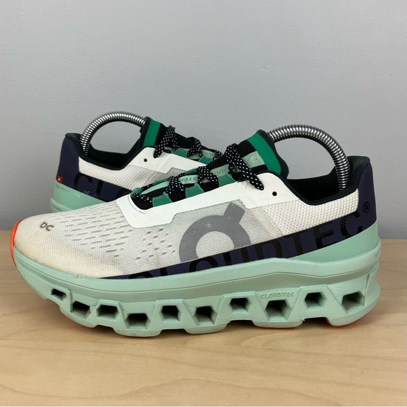 On Cloud Women’s Size 8.5 Cloudmonster White Multi Athletic Running Shoes - Picture 3 of 11